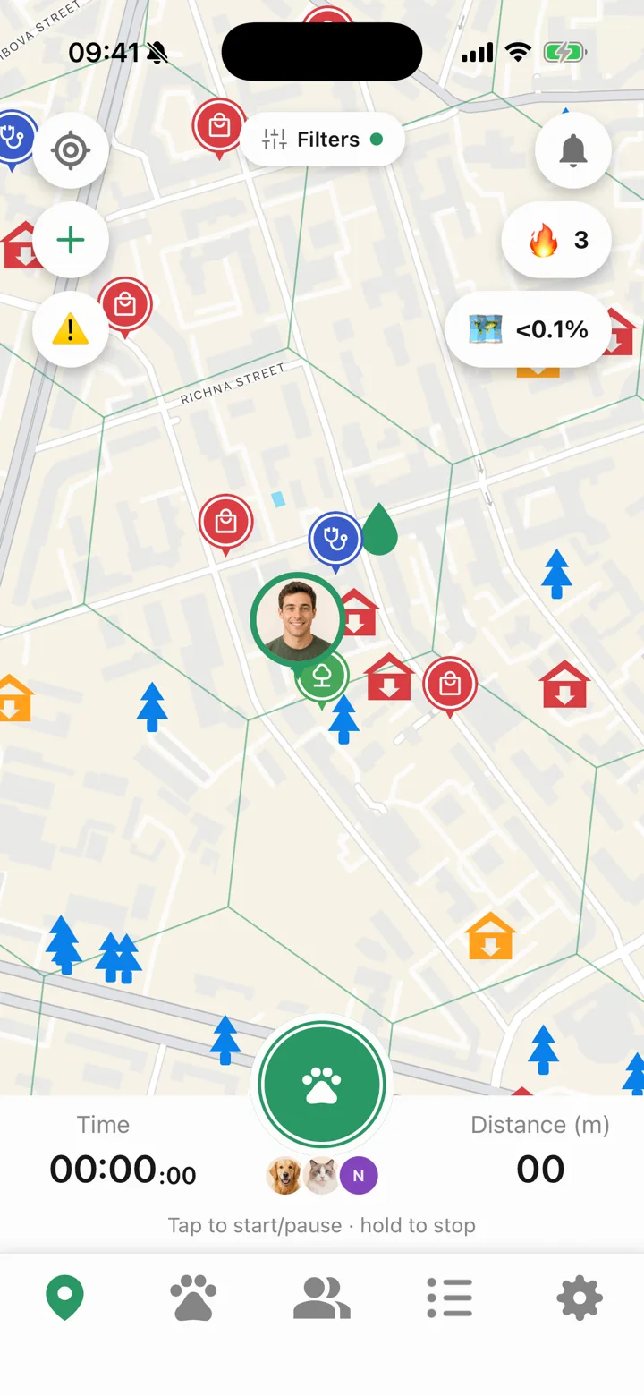 Pet places, parks and air-raid shelters pinned on the Tailomi map